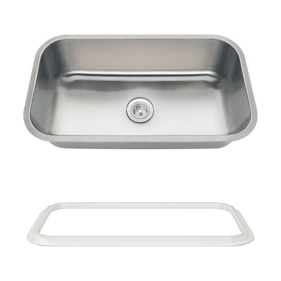3218C-16-SLG Single Bowl Undermount Stainless Steel Sink with Gray SinkLink