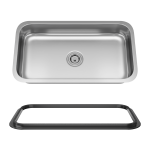 ADA3218C-SLBL Single Bowl Undermount Stainless Steel ADA Sink with SinkLink