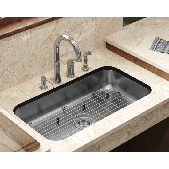 ADA3218C-SLBL Single Bowl Undermount Stainless Steel ADA Sink with SinkLink