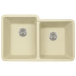 801-Beige Double Offset Bowl Quartz Granite Sink