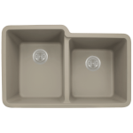 801-Slate Double Offset Bowl Quartz Granite Sink
