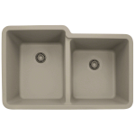 801-Slate Double Offset Bowl Quartz Granite Sink