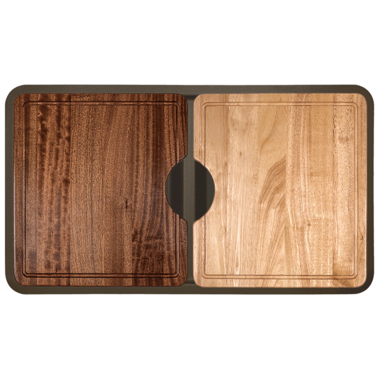 802-Mocha Double Equal Bowl Quartz Granite Kitchen Sink