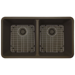802-Mocha Double Equal Bowl Quartz Granite Kitchen Sink