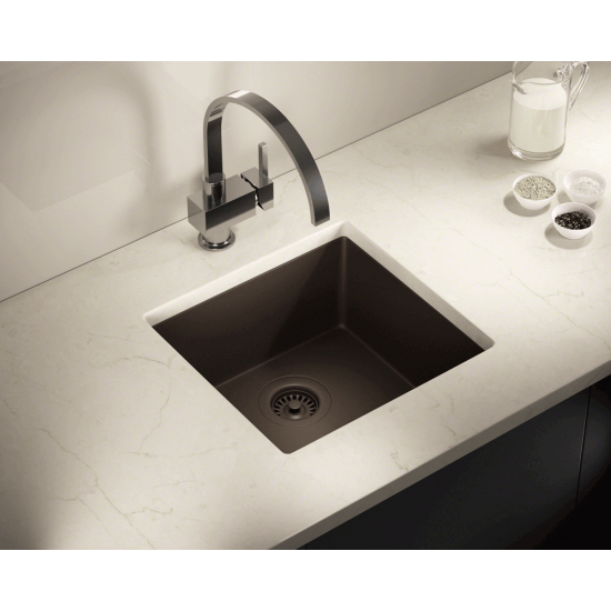 805-Mocha Single Bowl Quartz Granite Sink