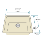 808-Beige Single Bowl Quartz Granite Sink