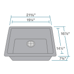 808-Silver Single Bowl Quartz Granite Sink