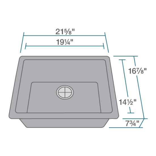 808-Silver Single Bowl Quartz Granite Sink