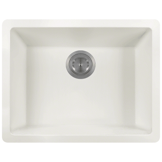 808-White Single Bowl Quartz Granite Sink