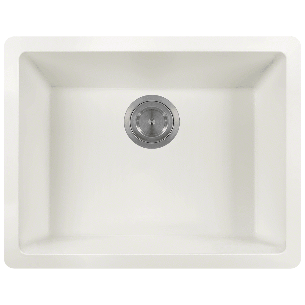 808-White Single Bowl Quartz Granite Sink