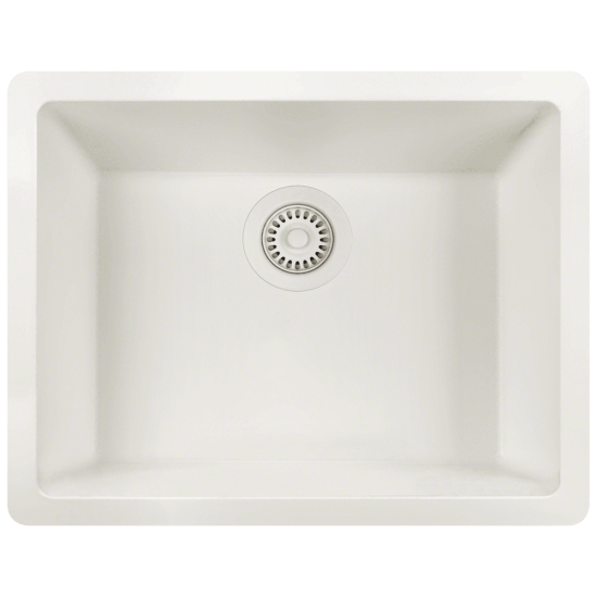 808-White Single Bowl Quartz Granite Sink