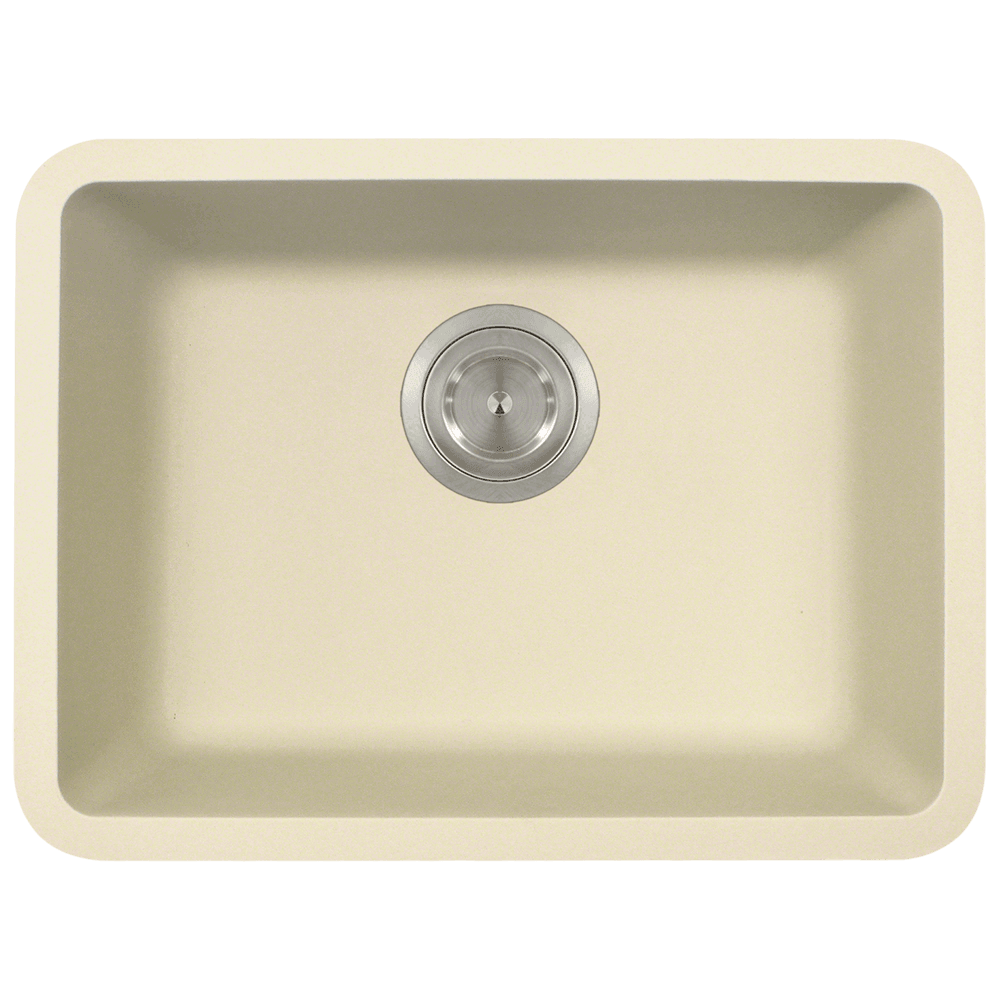 818-Beige Small Single Bowl Quartz Granite Sink