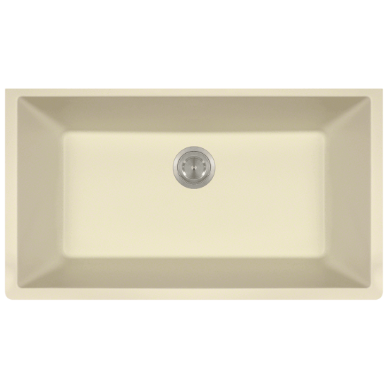 848-Beige Single Bowl Undermount Quartz Granite Sink