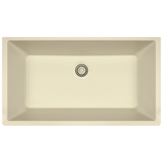 848-Beige Single Bowl Undermount Quartz Granite Sink