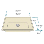 848-Beige Single Bowl Undermount Quartz Granite Sink