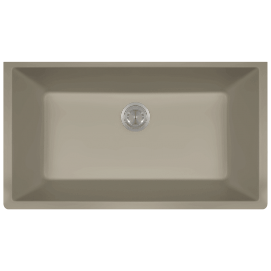 848-Slate Single Bowl Undermount Quartz Granite Sink