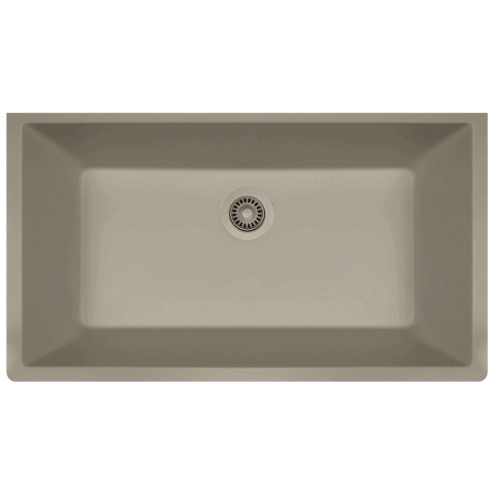 848-Slate Single Bowl Undermount Quartz Granite Sink