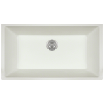 848-White Single Bowl Undermount Quartz Granite Sink