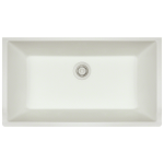 848-White Single Bowl Undermount Quartz Granite Sink