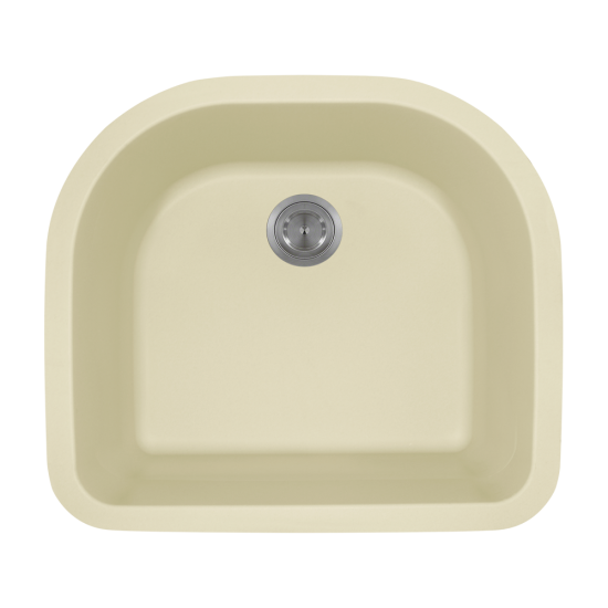 824-Beige D-Bowl Quartz Granite Sink