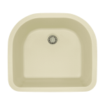 824-Beige D-Bowl Quartz Granite Sink