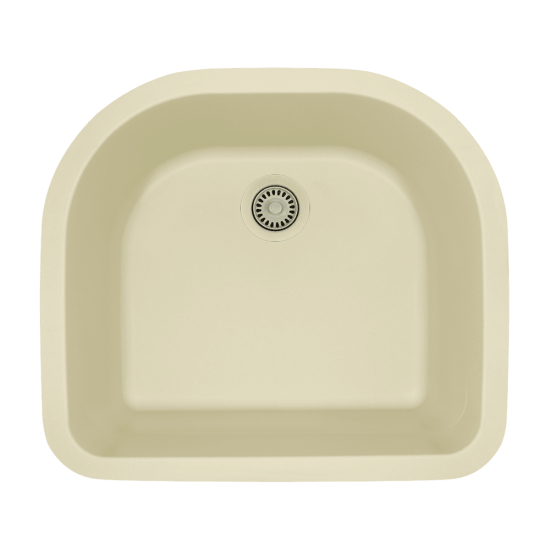 824-Beige D-Bowl Quartz Granite Sink