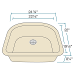 824-Beige D-Bowl Quartz Granite Sink