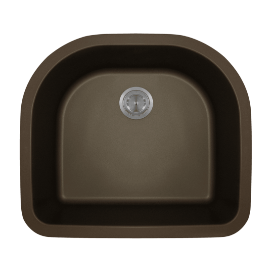 824-Mocha D-Bowl Quartz Granite Sink