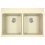 T802-Beige Double Equal Bowl Topmount Quartz Granite Sink