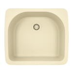 T824-Beige D-Bowl Topmount Quartz Granite Sink