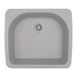 T824-Silver D-Bowl Topmount Quartz Granite Sink