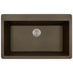 T848-Mocha Large Single Bowl Topmount Quartz Granite Sink