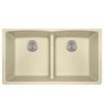 812-Beige Equal Bowl Low-Divide Undermount Quartz Granite Sink