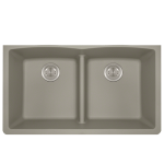 812-Slate Equal Bowl Low-Divide Undermount Quartz Granite Sink