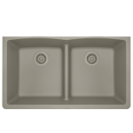 812-Slate Equal Bowl Low-Divide Undermount Quartz Granite Sink