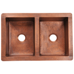 902 Equal Double Bowl Copper Sink