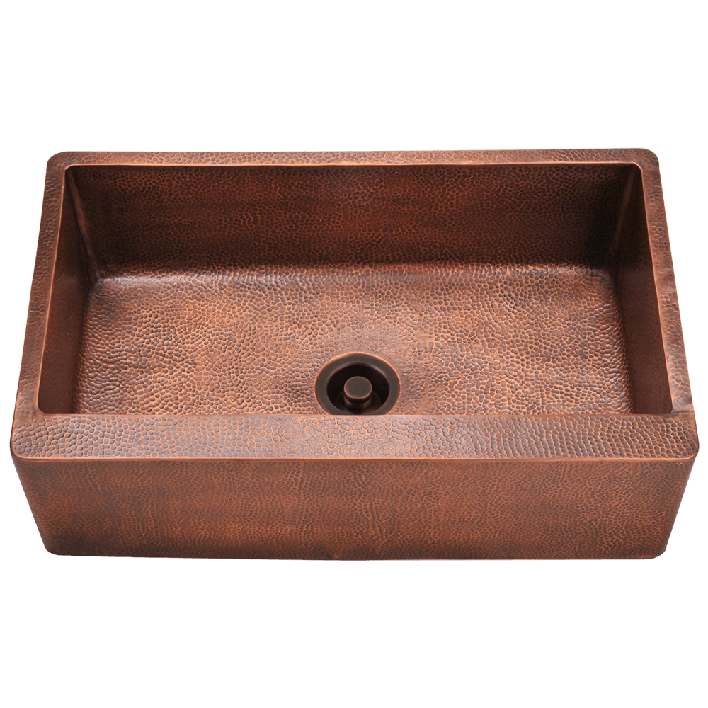 913 Single Bowl Copper Apron Sink