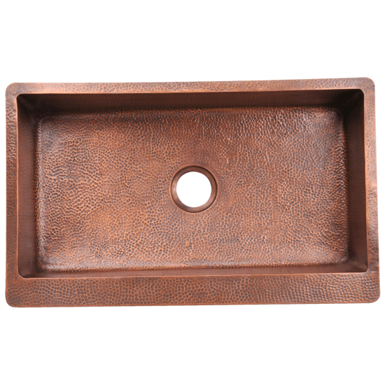 913 Single Bowl Copper Apron Sink