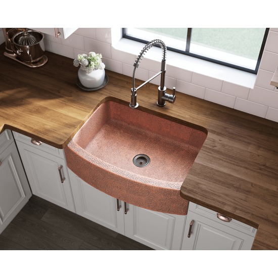 914 Single Bowl Copper Apron Sink