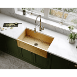 895 Single Bowl Bamboo Apron Sink