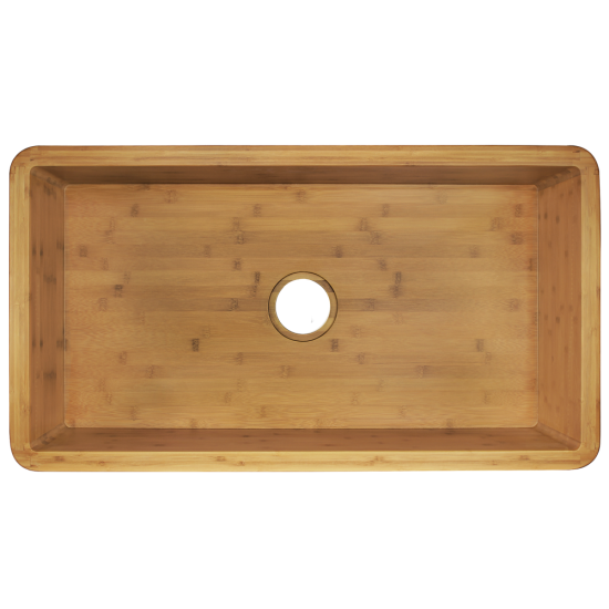 895 Single Bowl Bamboo Apron Sink