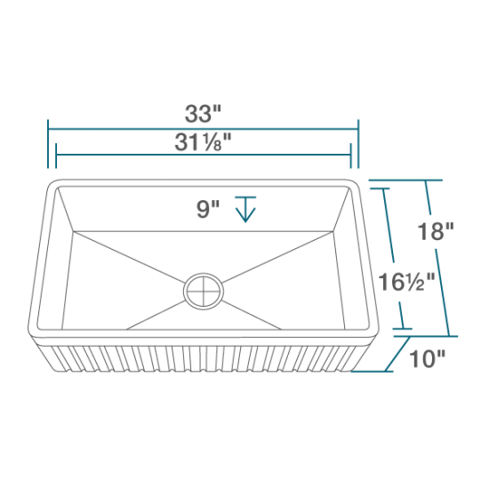 411 Fireclay Single Bowl Sink