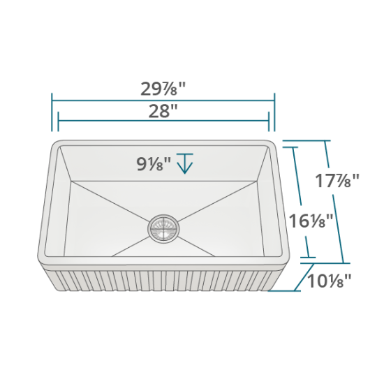 412 Fireclay Single Bowl Sink