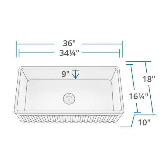417 Fireclay Single Bowl Sink
