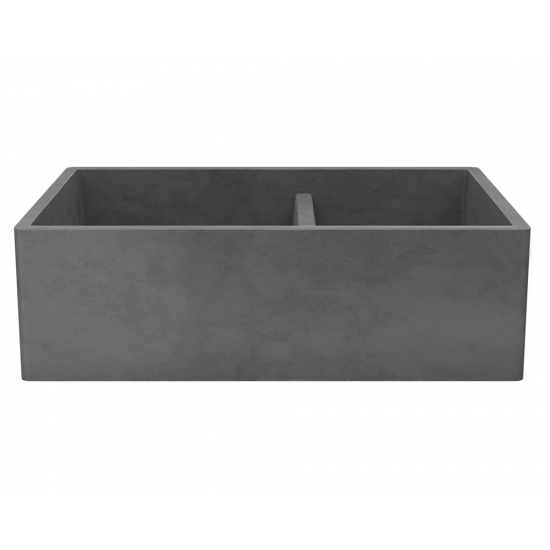 NSKD3321-S Farmhouse Double Bowl Kitchen Sink in Slate