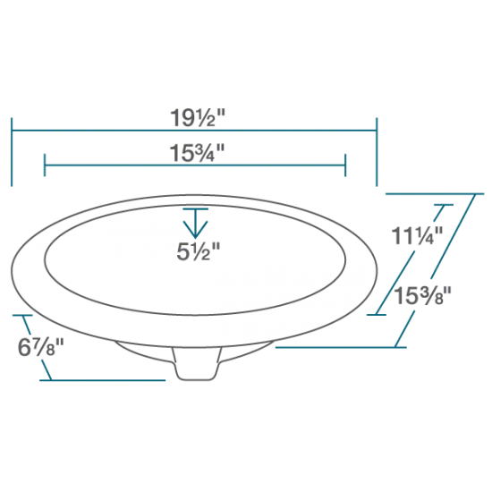 O1917-White Overmount Porcelain Vanity Bowl