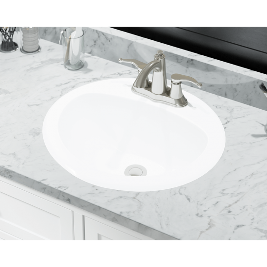 O2018-White Overmount Bathroom Sink