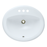 O2018-White Overmount Bathroom Sink