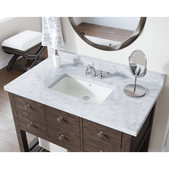 U1812-Bisque Rectangular Bathroom Sink