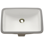 U1913-Bisque Rectangular Porcelain Sink